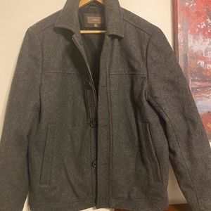 Merona Men’s Gray Button Down Wool Jacket